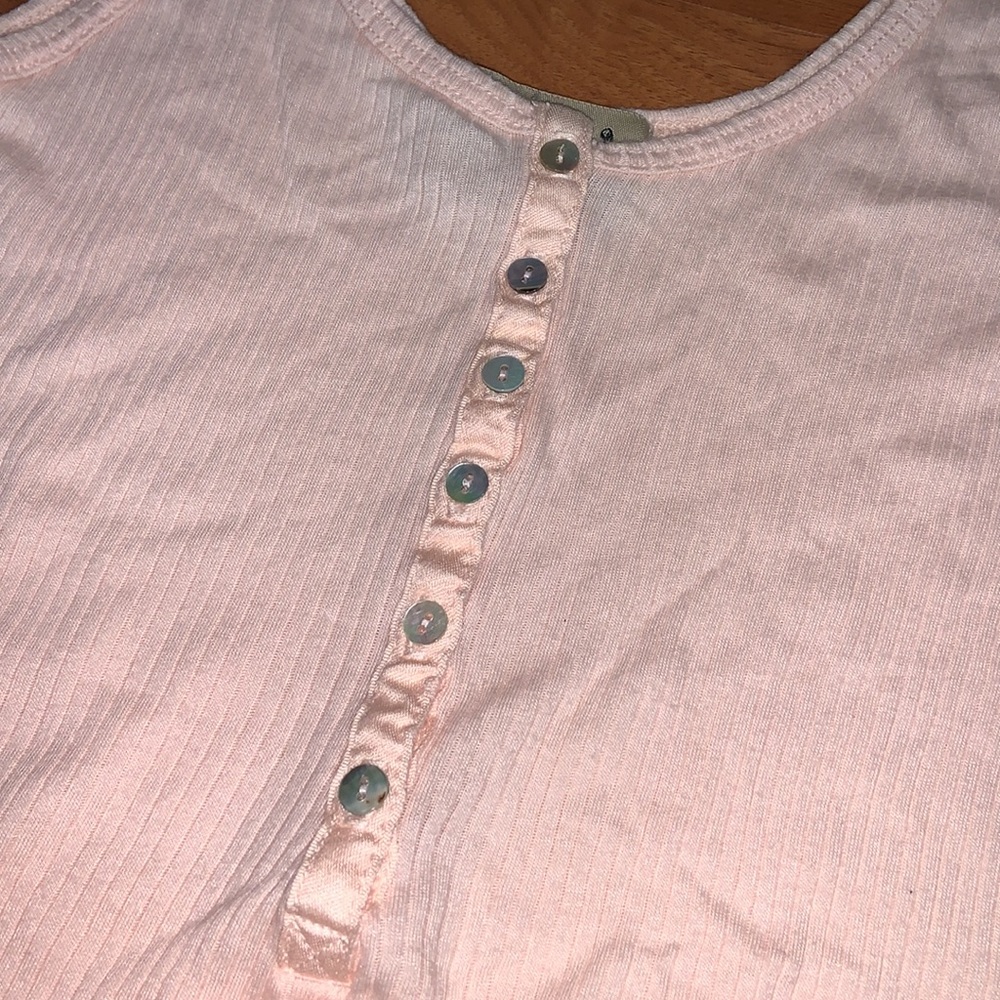 Original Juicy Couture Ribbed Henley Tank Top - Picture 2 of 6